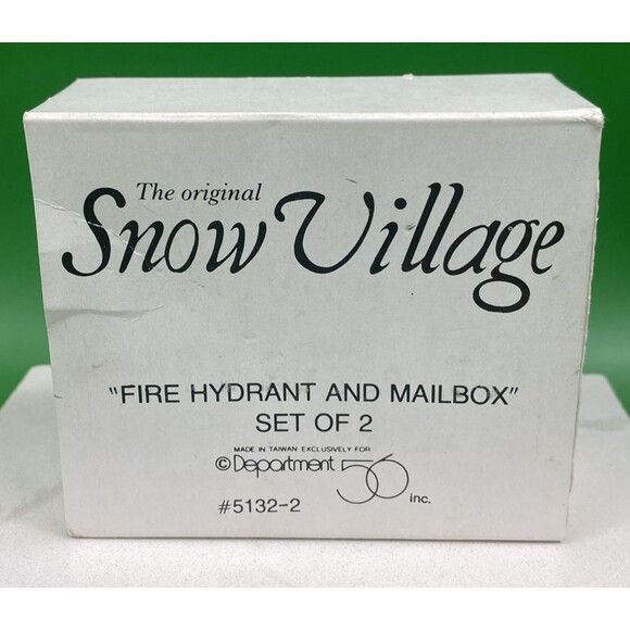 VTG Dept 56 Snow Village #5132-2 Set of 2 Fire Hydrant and MailBox Retired 1998 - Picture 2 of 12